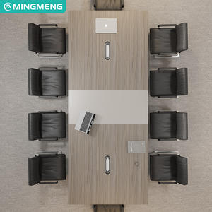 โต๊ะประชุมทรงสี่เหลี่ยมผืนผ้า ดีไซน์ทันสมัย เรียบง่าย ทนทาน สำหรับสำนักงานบริหาร พร้อมเก้าอี้ - Product Image 5