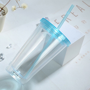 Vaso de Plástico Luminoso de 16oz, Colorido, Resistente al Agua Hirviendo, Apto para Alimentos, Reutilizable, con Tapa, Apto para Jugo, Leche, Té, Café - Product Image 6