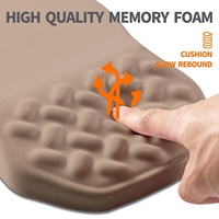 Tapis de clavier ergonomique avec repose-poignets en silicone PU antidérapant, base en mousse à mémoire de forme, tapis de bureau élégant pour PC, tapis de souris de jeu