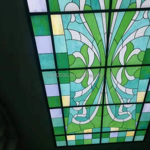 Bloc de verre Tiffany artisanal personnalisé avec cadre en fer, éclairage de plafond de style européen pour la décoration de la maison, de l'hôtel et de la villa - Product Image 3