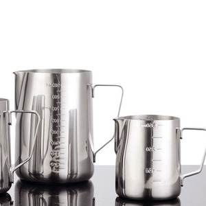 Tasse à <span class=keywords><strong>lait</strong></span> en acier inoxydable, <span class=keywords><strong>mousseur</strong></span> <span class=keywords><strong>pichet</strong></span> à <span class=keywords><strong>lait</strong></span> Durable, équipement pour café et thé, 100/150/200/350/600/1000ml - Product Image 2