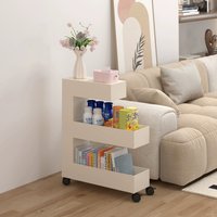 Chariot de rangement portable et mobile en fer forgé, meuble décoratif créatif, table d'appoint pour le rangement alimentaire, personnalisation usine