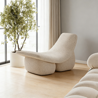 Fauteuil de salon moderne en tissu, luxe léger, tendance, fauteuil de relaxation individuel durable