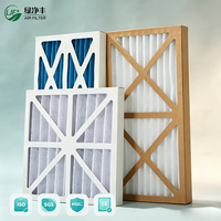 Prefiltro Plegado G4 con Marco de Cartón, Gran Área de Filtración, Alta Capacidad de Retención de Polvo, para Ventilación HVAC y Aire Acondicionado