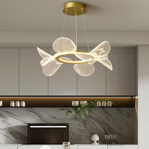 Lámpara de araña de diseño nórdico, círculo redondo, sala de estar para techo para luces colgantes de acrílico, dormitorio, hotel - Product Image 4