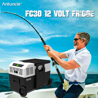 Réfrigérateur de voiture 30L 12V 24V, compresseur, congélateur, double usage USB, glacière portable pour camion, camping-car, camping