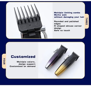 Tondeuse à cheveux professionnelle sans fil réglable à lame en T, rechargeable par USB, pour hommes, avec écran en anglais - Product Image 6