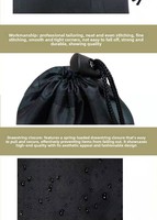 Sac de rangement pour piquets de tente en Oxford 210D imperméable avec cordon de serrage, résistant aux déchirures, grande taille, pochette organisatrice pour camping, accessoires de plein air, noir