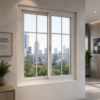 Ventana Corredera Moderna de PVC con Aislamiento Térmico y Rodillos de Deslizamiento Suave para Apartamentos y Casas