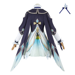 Honkai: Star Rail personaje Firefly Cosplay vestido azul Cosplay disfraz Mujer con guantes collar de tocado - Product Image 3