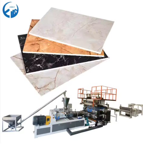 Fullwin 2025 Imitated Marble Stone Board PVC Artificial Sheet Profile Making Skirting Tile Machine