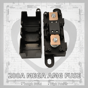 Fusible MEGA AMG à courant élevé 200 ampères pour montage de boulon de batterie automobile pour <span class=keywords><strong>voiture</strong></span> camion Construction véhicule Bus RV bateau-plastique - Product Image 2