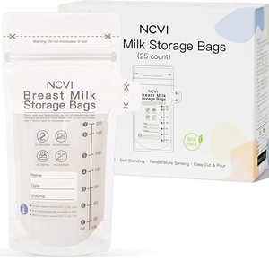 NCVI Baby Breastfeeding 200ml Double Layer Breastmilk Storage Disposable Breast Milk Storage Bags 90pcs