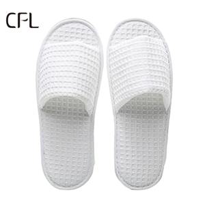 Venta al por mayor de alta calidad logotipo personalizado un uso cómodo gofre <span class=keywords><strong>Hotel</strong></span> zapatillas punta abierta para <span class=keywords><strong>Marriott</strong></span> - Product Image 2