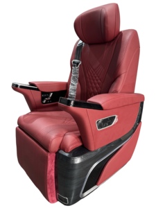 เบาะรถยนต์ปรับเอนได้ หนังสีแดงสุดหรู ระดับ VIP สำหรับรถยนต์ V-Class - Product Image 2