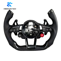 Setir Kemudi Serat Karbon Tempa Khusus untuk Audi A1 A3 A4 A5 A6 A7 RS R8 RS3 C7 Q5 Q7 S3 S5 8V B8 B9 S4 Q3 Q8 Tanpa airbag