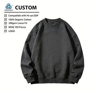 Sweat-shirt à col rond imprimé personnalisé avec logo, style streetwear tendance hip-hop pour jeunes - Product Image 1