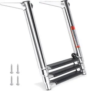 316 stainless steel high polished boat accessories marine swimming folding step ladder for boat