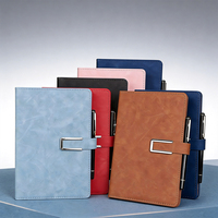 Carnets à boucle professionnels en cuir PU multicolores, en stock, de notre usine établie