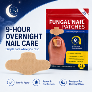 Patchs hydrogel pour ongles de pieds, soin nuit 9 heures, marque privée, pour ongles abîmés, cassés ou atteints de mycose - Product Image 3