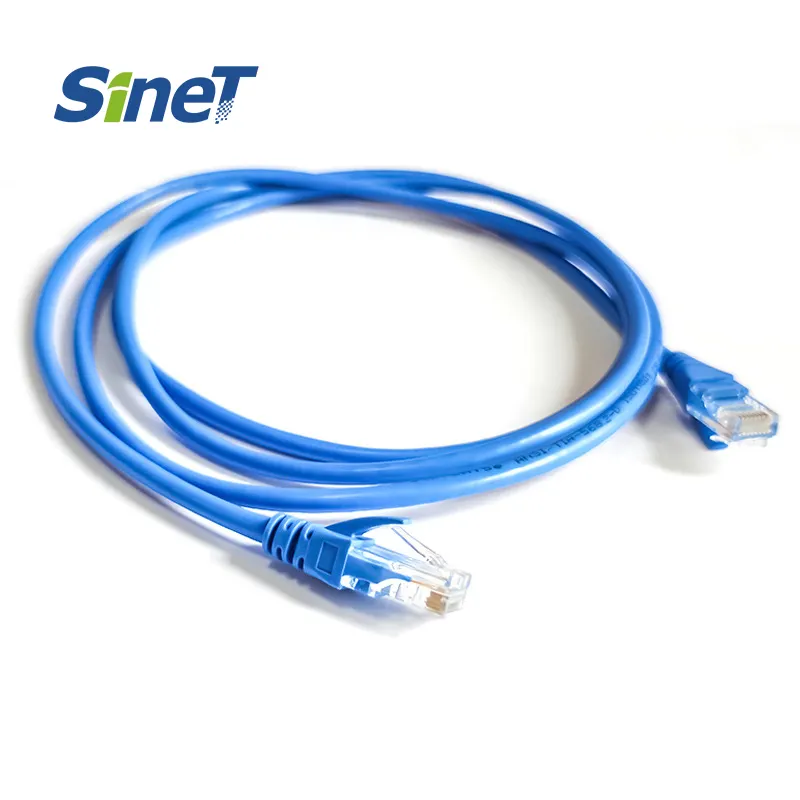 Premium kalıplı RJ45 çift uçlu Ethernet kablosu 4 çift sarmallı CCA bakır 40m Ethernet kablosu desteği OEM 25 ft ethernet kablosu