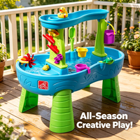 Lucky Toys Summer Fun Beach Tool Set Ensemble de table de plage en cascade à deux niveaux 14PCS pour l'été et ensemble de jeu de plage complet