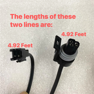 3 기능 수온 게이지 오일 압력 전압 게이지 미터 엔진 시간 미터 코드 길이 10 FT - Product Image 2