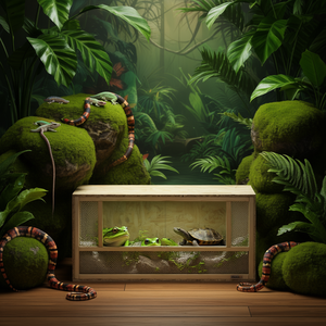 Terrarium en bois PawHut pour reptiles, 31,5x15,7x15,7 pouces, porte coulissante, pour caméléons, lézards, serpents, grenouilles, tortues, enclos pour animaux de compagnie - Product Image 2