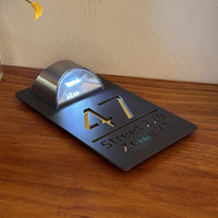 Numéros de maison extérieurs avec éclairage solaire, détecteur de mouvement, numéro de porte extérieur en acrylique mat, découpe laser 3D, plaque de numéro de maison extérieure