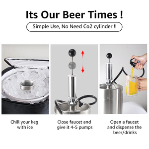 4" Thread Keg <strong>Pump</strong> Tap Mini Keg Dispenser Mini <strong>Beer</strong> Keg Growler Tap Kit Portable Picnic Tap <strong>for</strong> <strong>Home</strong> <strong>Bar</strong> Party <strong>Beer</strong> Hand <strong>Pump</strong> - Product Image 2