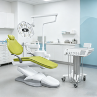 Équipement chirurgical électrique de sécurité, fauteuil dentaire avec chariot d'implants, unité patient dentaire portable avec pièces de rechange pour cabinet dentaire