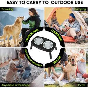 Soporte Elevado para Platos de Perro, 3 Alturas Ajustables, Plegable, Platos de Silicona Antideslizantes para Perros Pequeños - Product Image 4