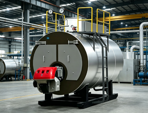 Chaudière industrielle à <span class=keywords><strong>condensation</strong></span> au gaz naturel et au diesel à faible pollution, <span class=keywords><strong>installation</strong></span> rapide, WNS8-1.25-Y.Q - Product Image 3