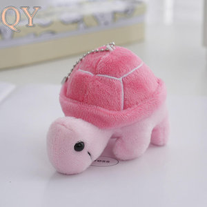 QY 10cm Herbe Tortue En Peluche Porte-clés Doux Animal En Peluche Sac Charme Mini Dessin Animé Tortue Pendentif Aquarium - Product Image 3