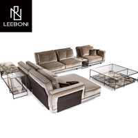 Canapé de Salon Moderne Luxe en Forme de L, Design de Luxe Personnalisé d'Usine, Vente Chaude