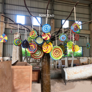 Árbol de Caramelo Artificial Decorativo con Tronco Seco y Paletas Colgantes para Exteriores o Jardín de Infancia - Product Image 2
