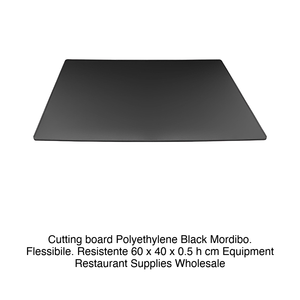 Planche à découper en polyéthylène noir 60 × 40 × 0,5 h cm, souple, flexible, durable - Product Image 2