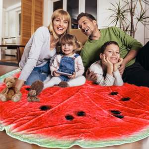 Couverture de nourriture réaliste-Jeté de pastèque en flanelle super douce pour adultes <span class=keywords><strong>et</strong></span> enfants Nouveauté drôle de style occidental - Product Image 3