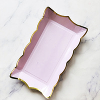 Ensemble de vaisselle pour décoration de fête, nouvelles assiettes à fruits en papier jetables, imprimées en UV colorées, style moderne, haute qualité, logo personnalisé