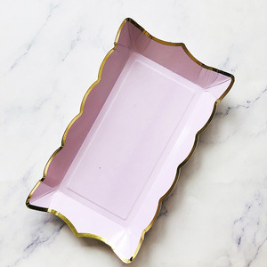 Ensemble de vaisselle de décoration de fête, nouvelles assiettes rectangulaires jetables pour fruits - Product Image 6