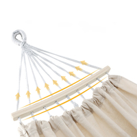 Hamac en toile de coton polyester durable, moderne, portable, lit suspendu pliable, mobilier d'extérieur, capacité maximale de 300 kg