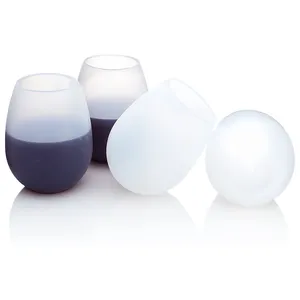 Silikon Weingläser Unzerbrechliche Outdoor Gummi Wein becher Bruchs ic heres Glas für Reisen Outdoor Picknick Pool Boot Camping