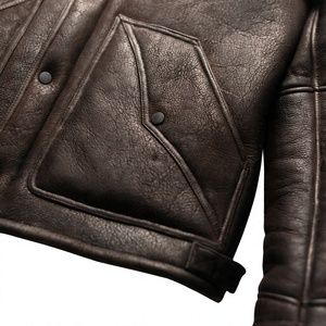 Chaqueta Bomber de Cuero PU para Hombre, Cuello Camisero, Cierre de Cremallera, Resistente al Viento, Casual, Color Negro Sólido, Corte Regular, Ropa de Abrigo para Otoño - Product Image 4