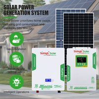 Sistem Inverter Tenaga Surya Hibrida Sohigh Solar PV 10kw On Grid Dengan Baterai Penyimpanan