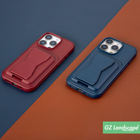 Support pliable multifonctionnel Porte-cartes Portefeuille Couverture de téléphone portable Antichoc Finger Grip Etuis de téléphone portable pour Iphone16