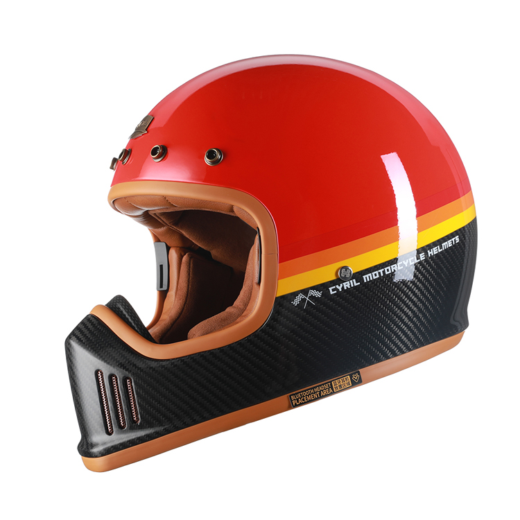 Classic vintage retro full face dirt bike motocross helmet off road