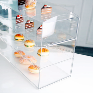 Custom Clear Acrylic display shelves Dessert Cake Display rack Bakery Pastry Display Case Stand
