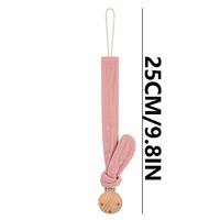 Chaîne de fixation pour sucette bébé à motif dessin animé, avec ruban et attache anti-chute pour l'allaitement