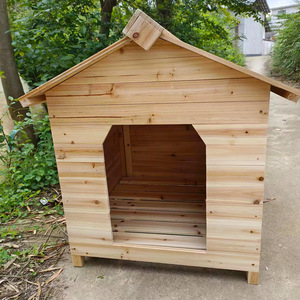 Doğal Masif Ahşap Su Geçirmez Güneş Korumalı Köpek ve Kedi Kulübesi İç/Dış Mekan Kullanımı İçin - Product Image 5