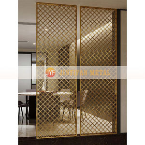 Parete interna decorazione in acciaio inox divisorio divisorio per soggiorno in metallo schermo - Product Image 2